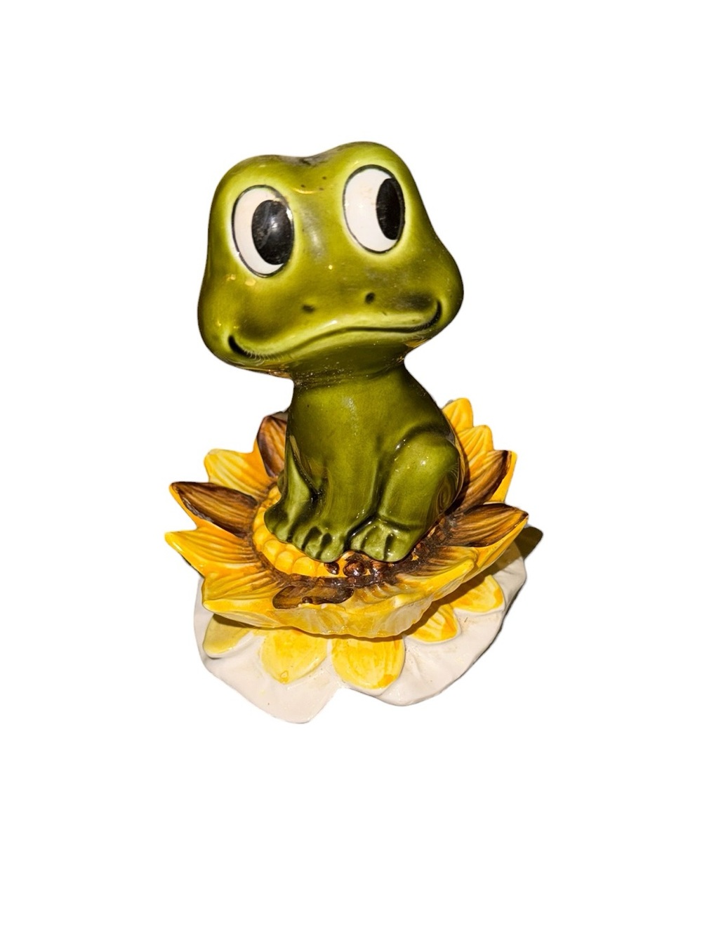 Vintage Sears frog and lily pad salt and pepper set